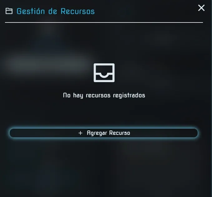 Gestión de recursos vacío