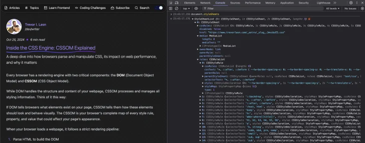 CSSOM in action