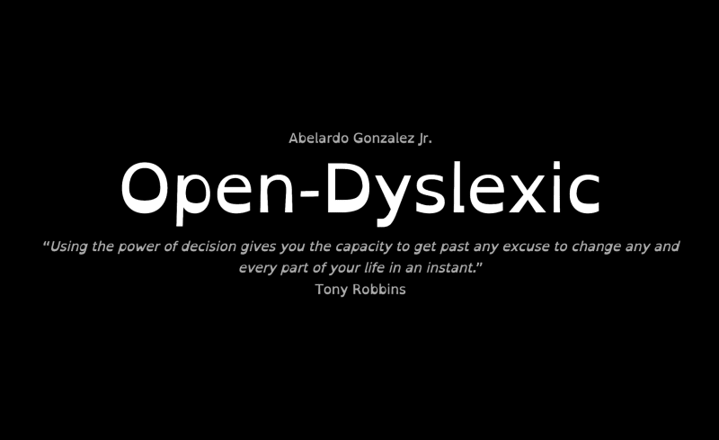 Open Dyslexic Font