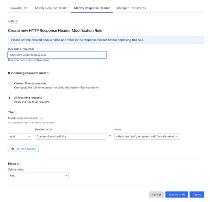 Cloudflare Page Rule