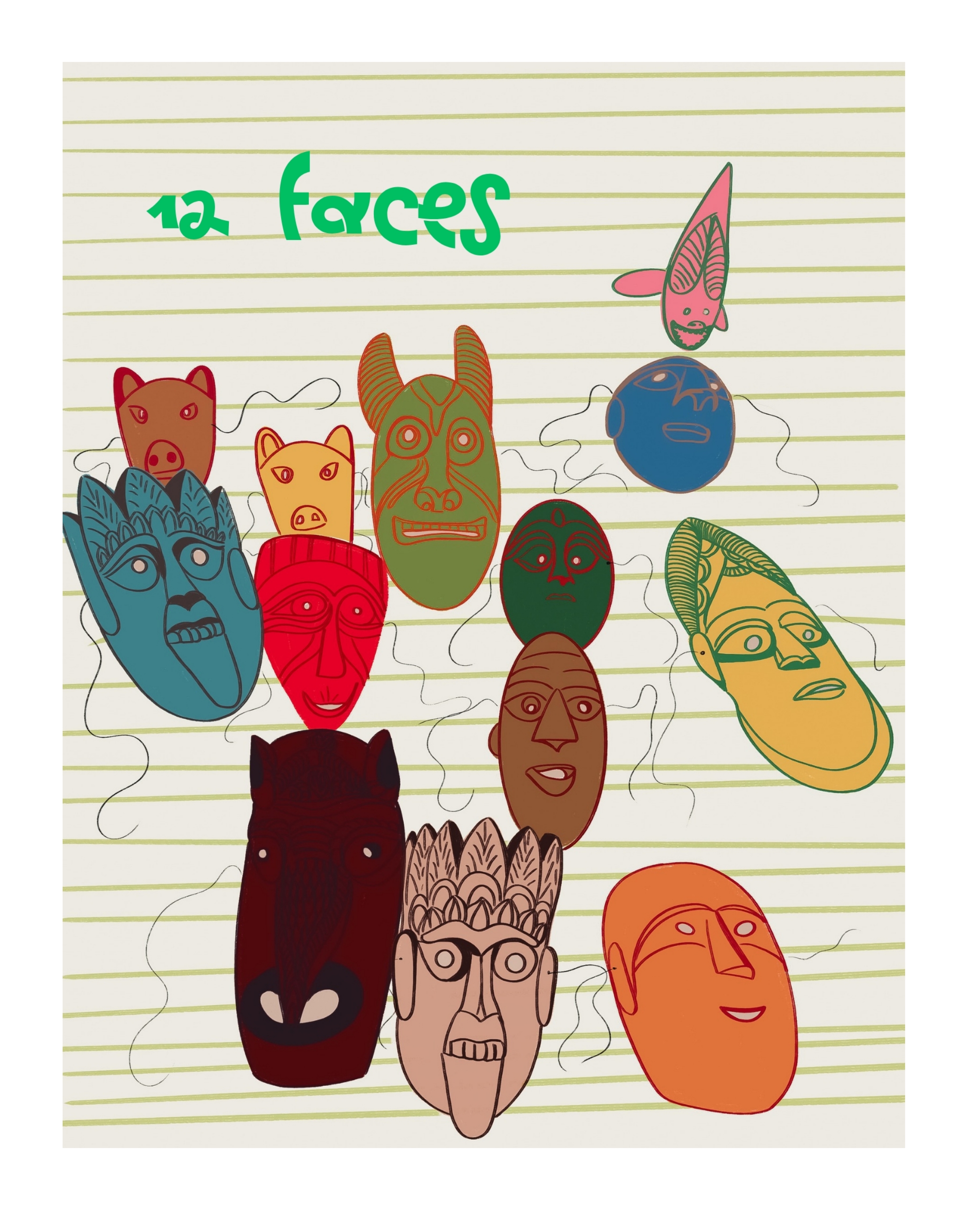 12 faces