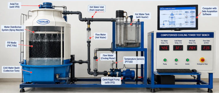 Computerized Cooling Tower Test Bench