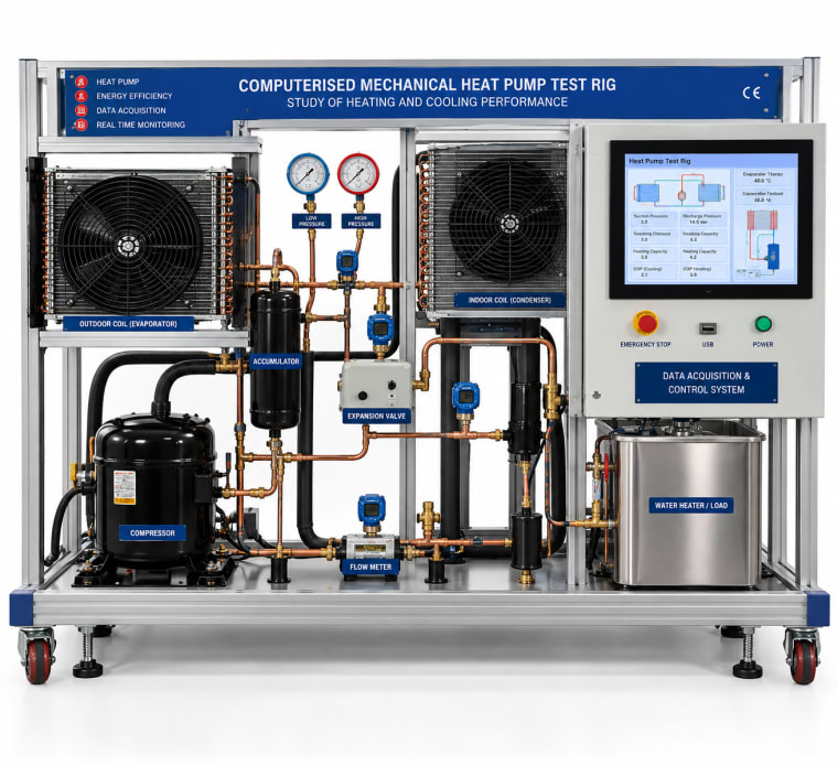 Computerized Mechanical Heat Pump Test Rig