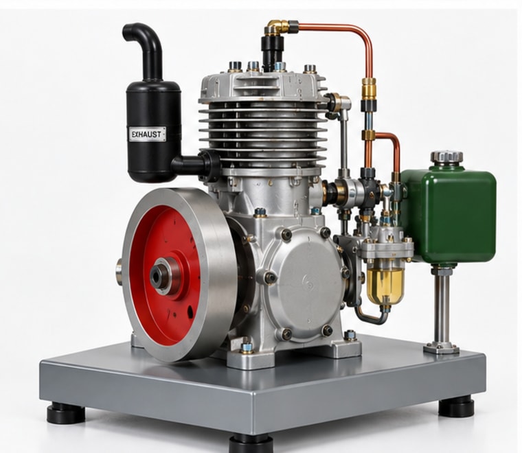 Demonstrational Section Working Model of 2 Stroke Diesel Engine