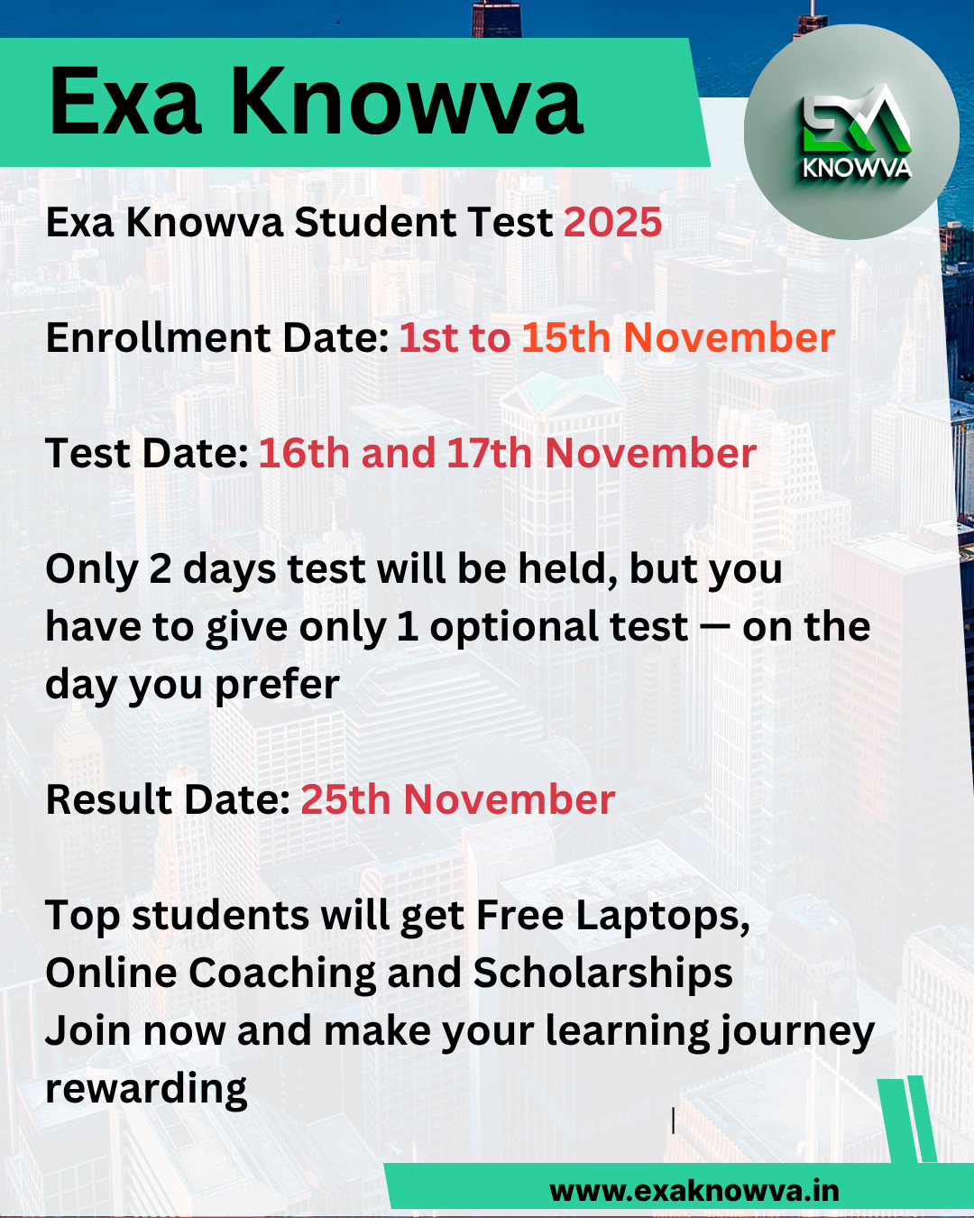Exa Knowva Test enrollment