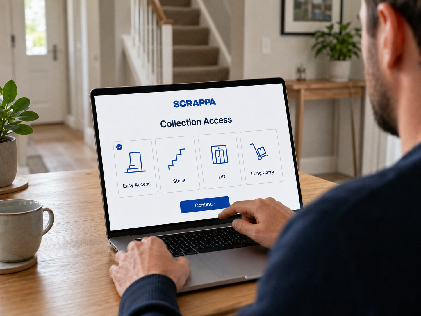Customer adding property access details to a Scrappa waste collection booking
