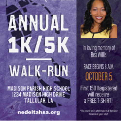 Nedhsa/city Of Tallulah 5k Run In Memory Of Bea Willis