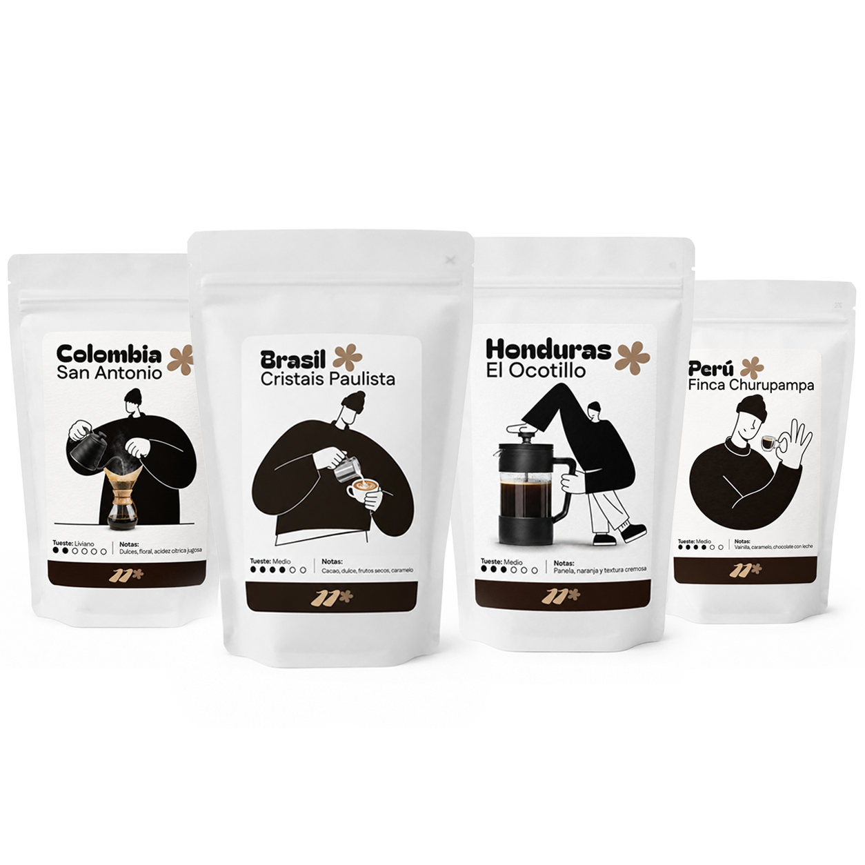 Pack x4 paises - 1kg