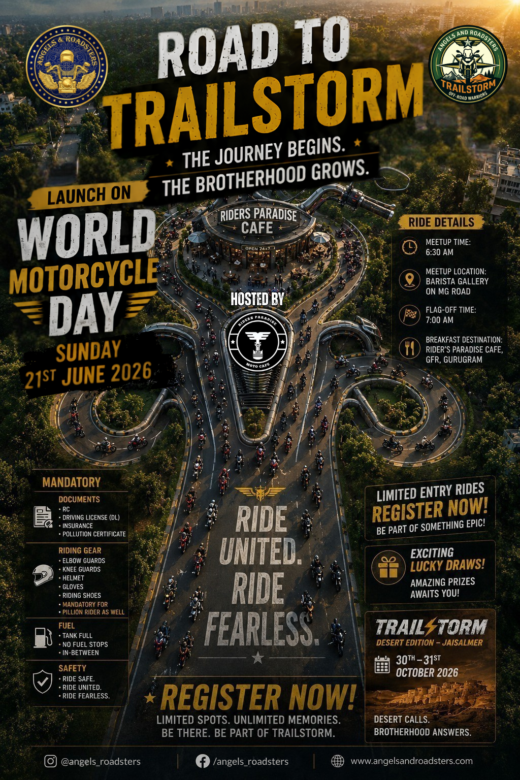 Road To Trailstorm - on World Motorcycle Day