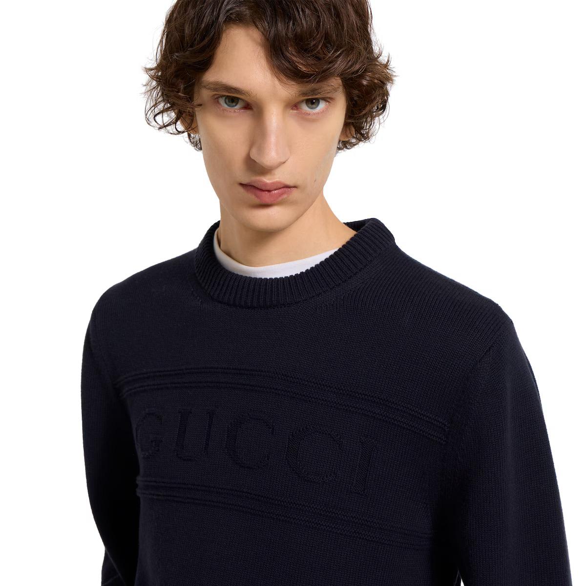 Knit cotton wool Gucci - Blue — фото 2