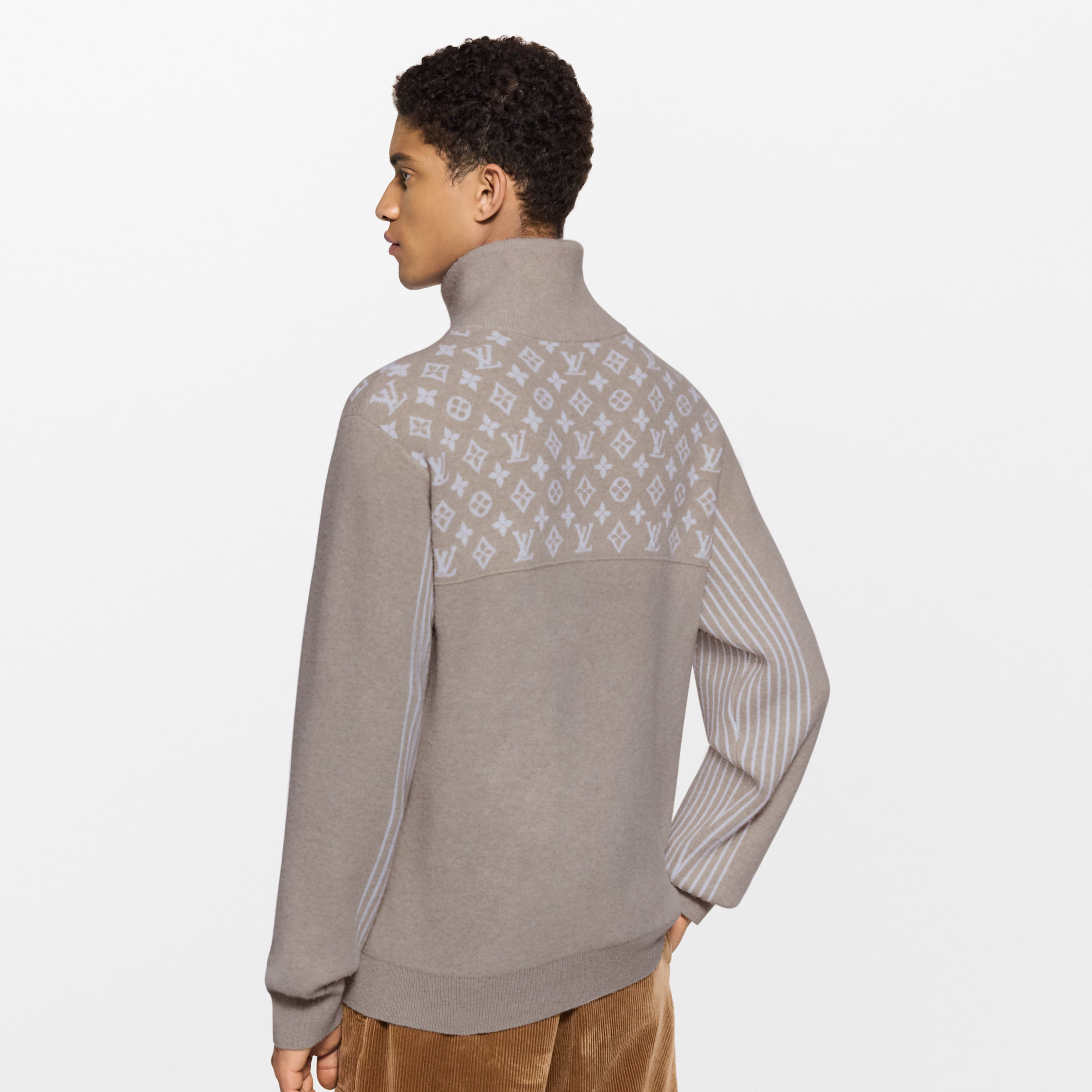 Светр Louis Vuitton - Ribbed Wool Half-Zip Pullover — фото 2