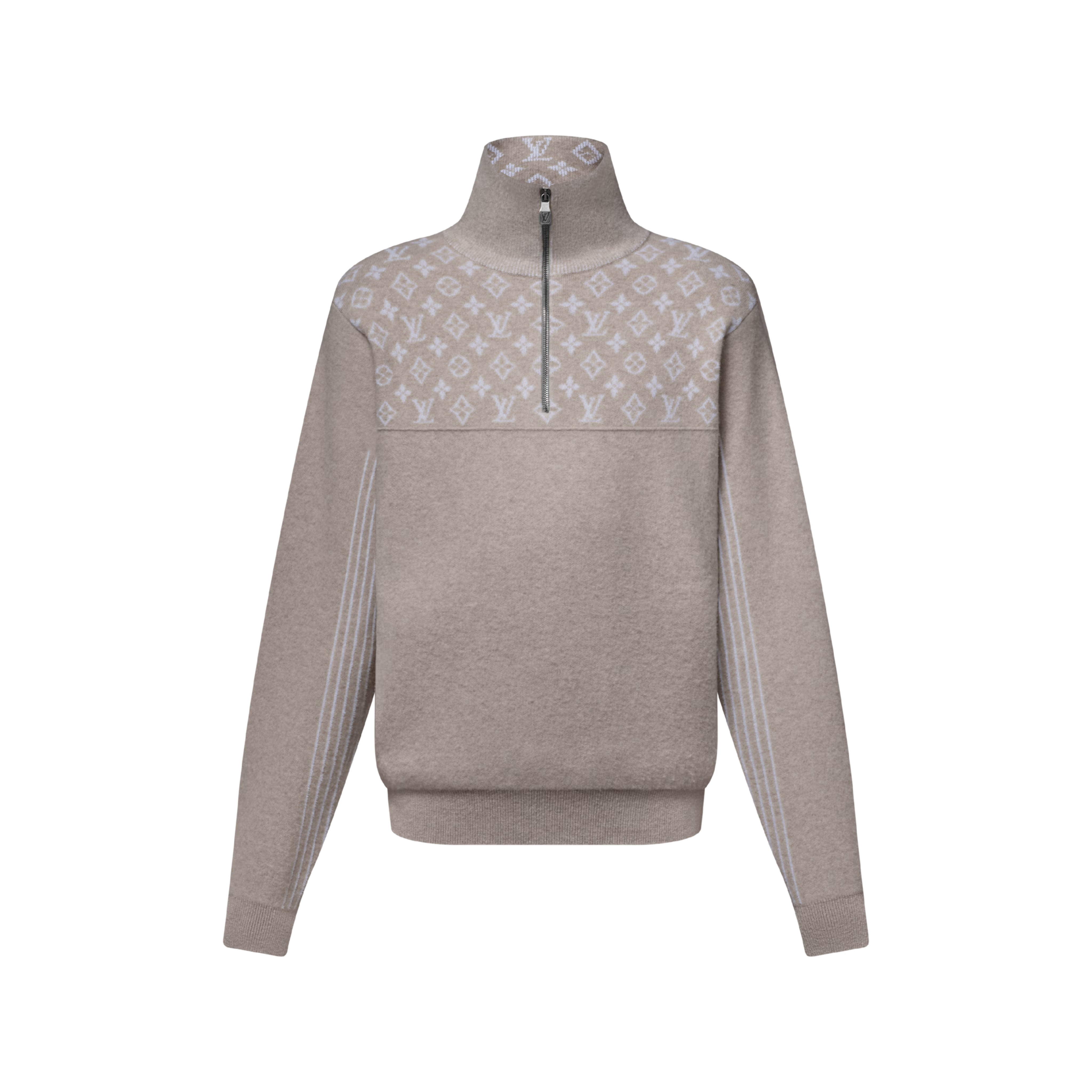 Светр Louis Vuitton - Ribbed Wool Half-Zip Pullover — фото 3