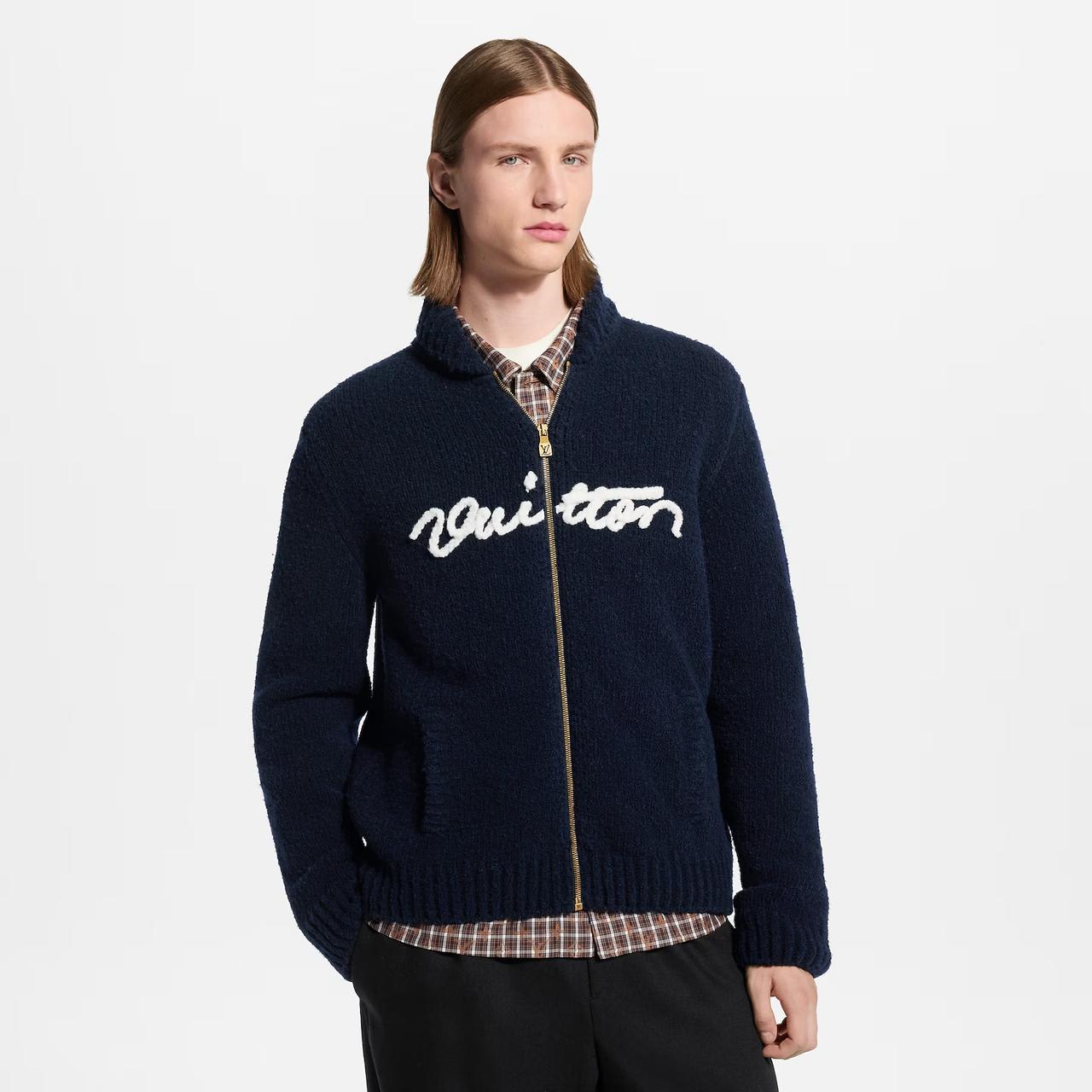 Светр Louis Vuitton -  Embroidered Signature Zippered Blouson