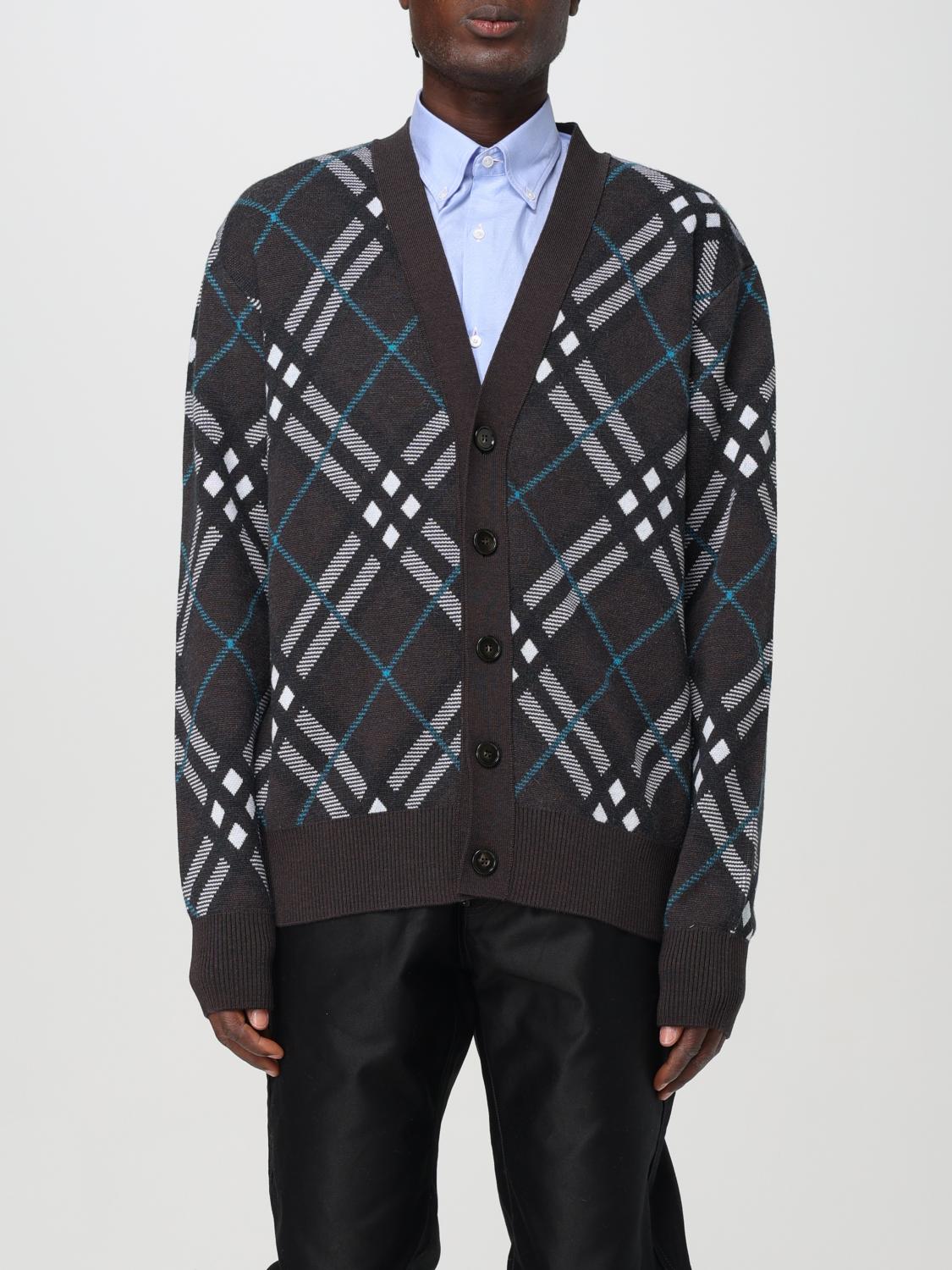 Светр Burberry check-print V-neck Cardigan — фото 1