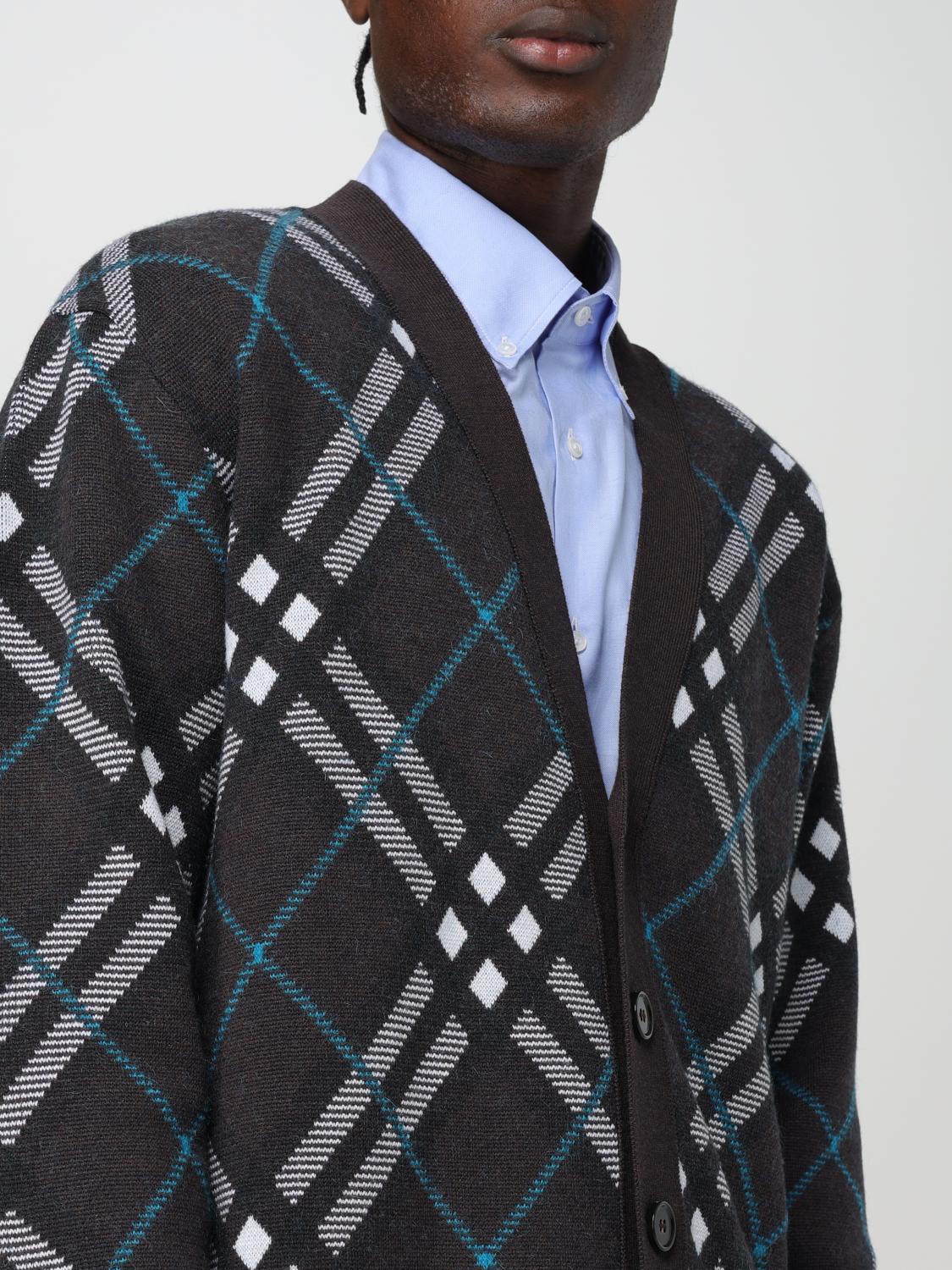 Светр Burberry check-print V-neck Cardigan — фото 2