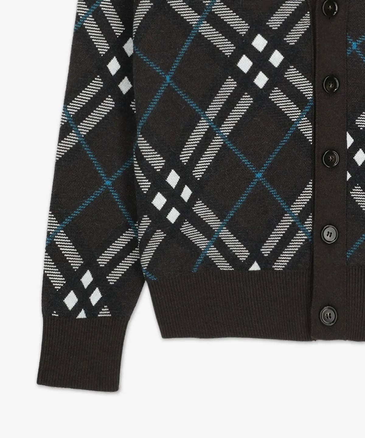 Светр Burberry check-print V-neck Cardigan — фото 5