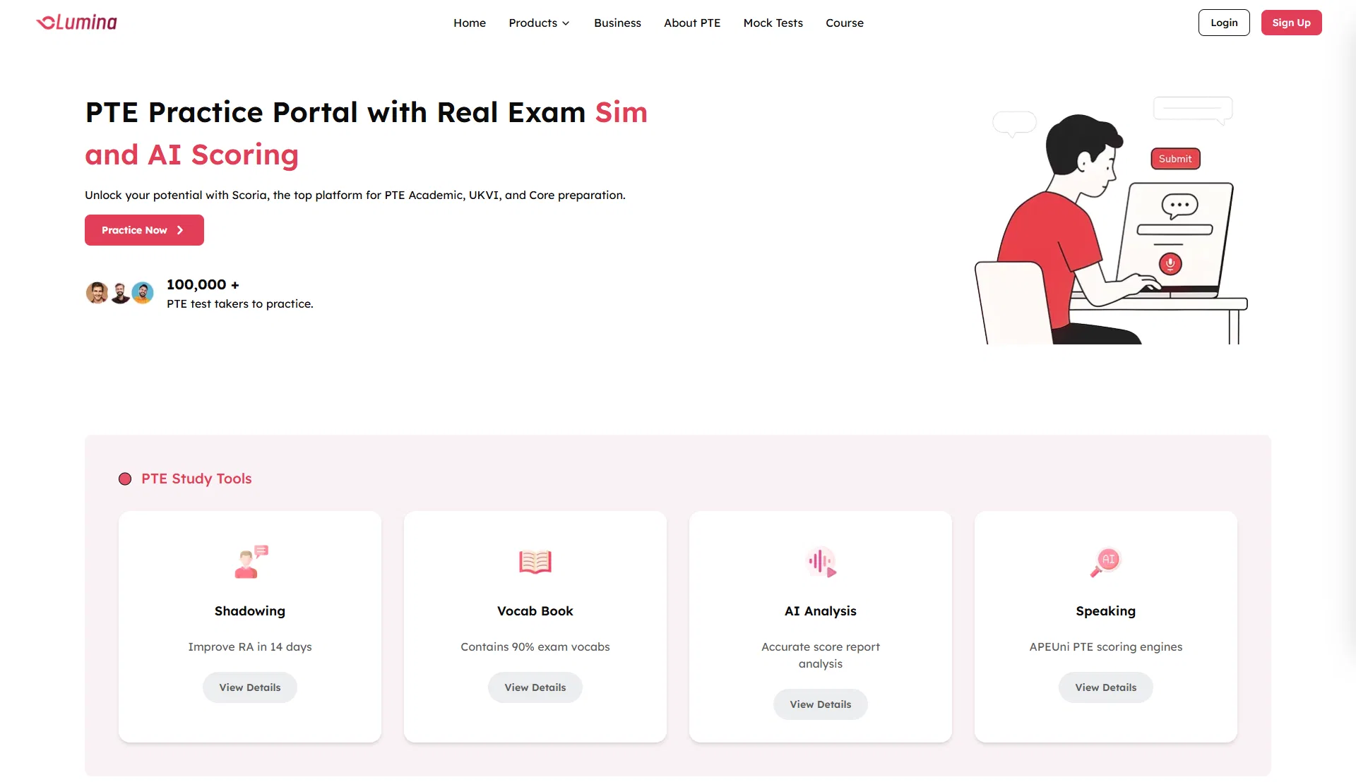 Lumina PTE — AI-Powered SaaS PTE Learning Platform