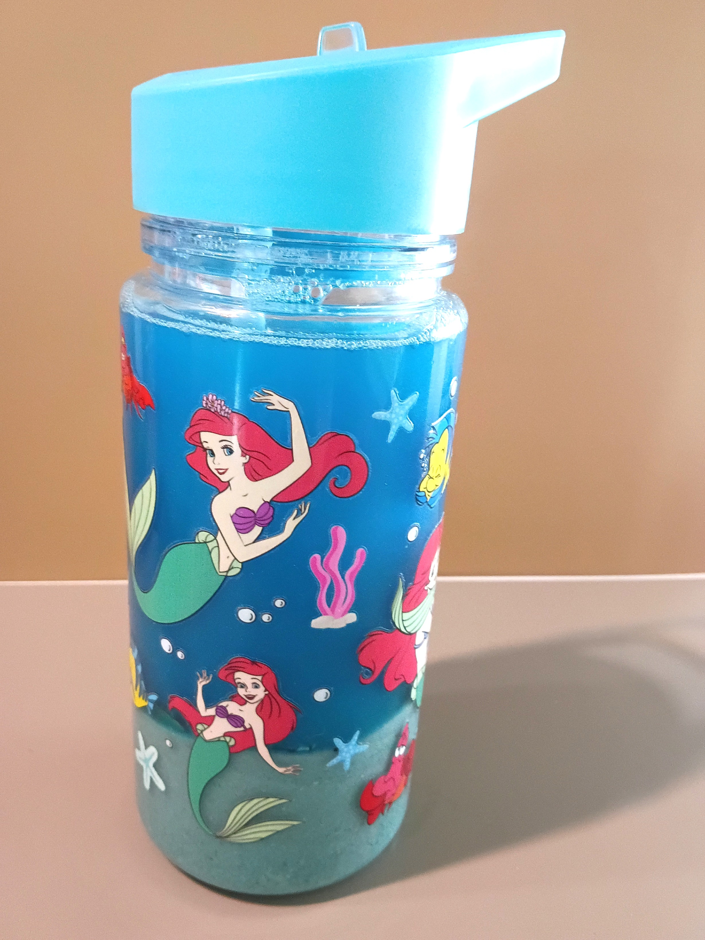 16 oz Acrylic Ariel Beach Theme Snowglobe Sippy Cup