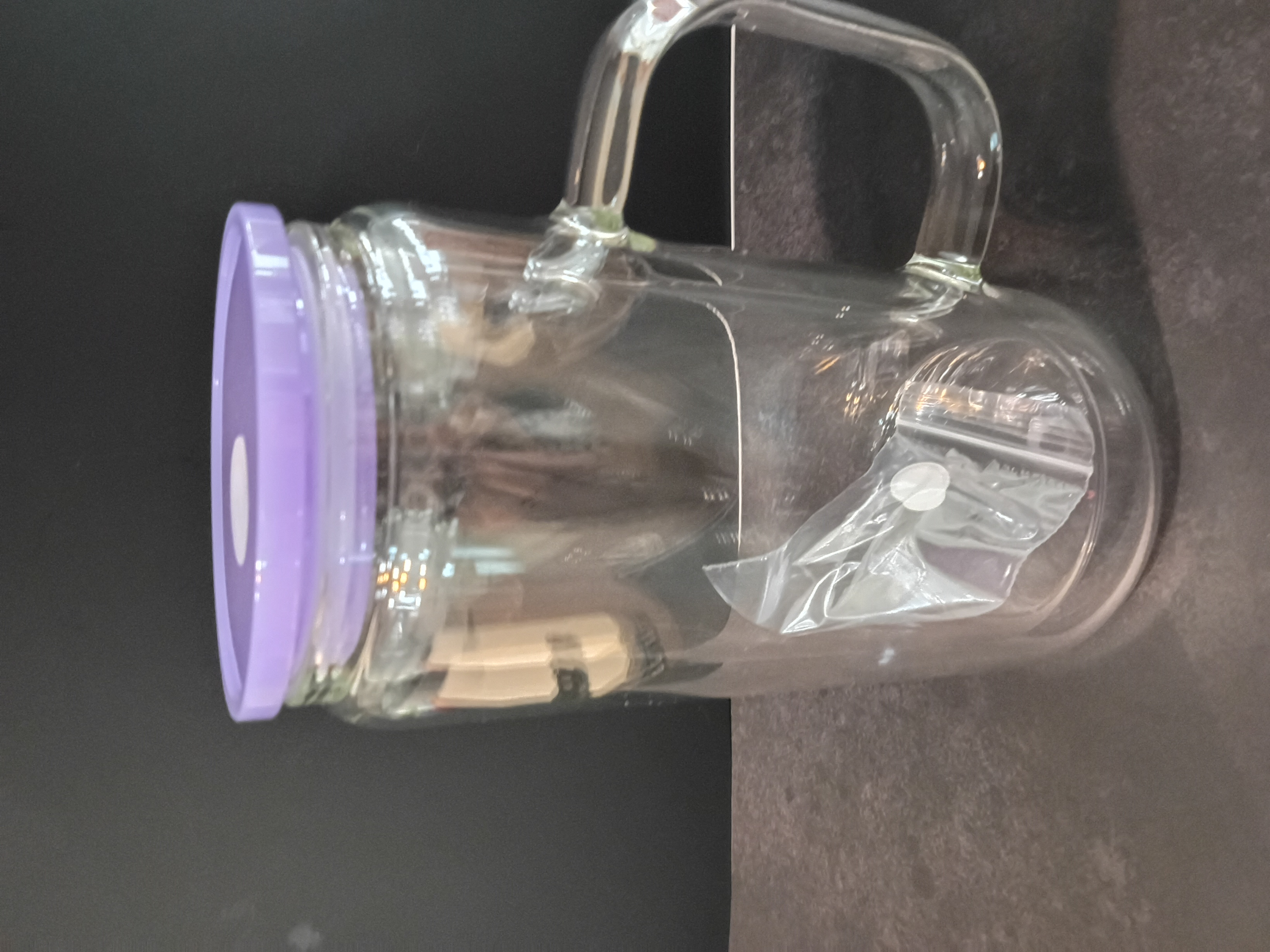 16 oz Glass with Handle  Snowglobe Cup
