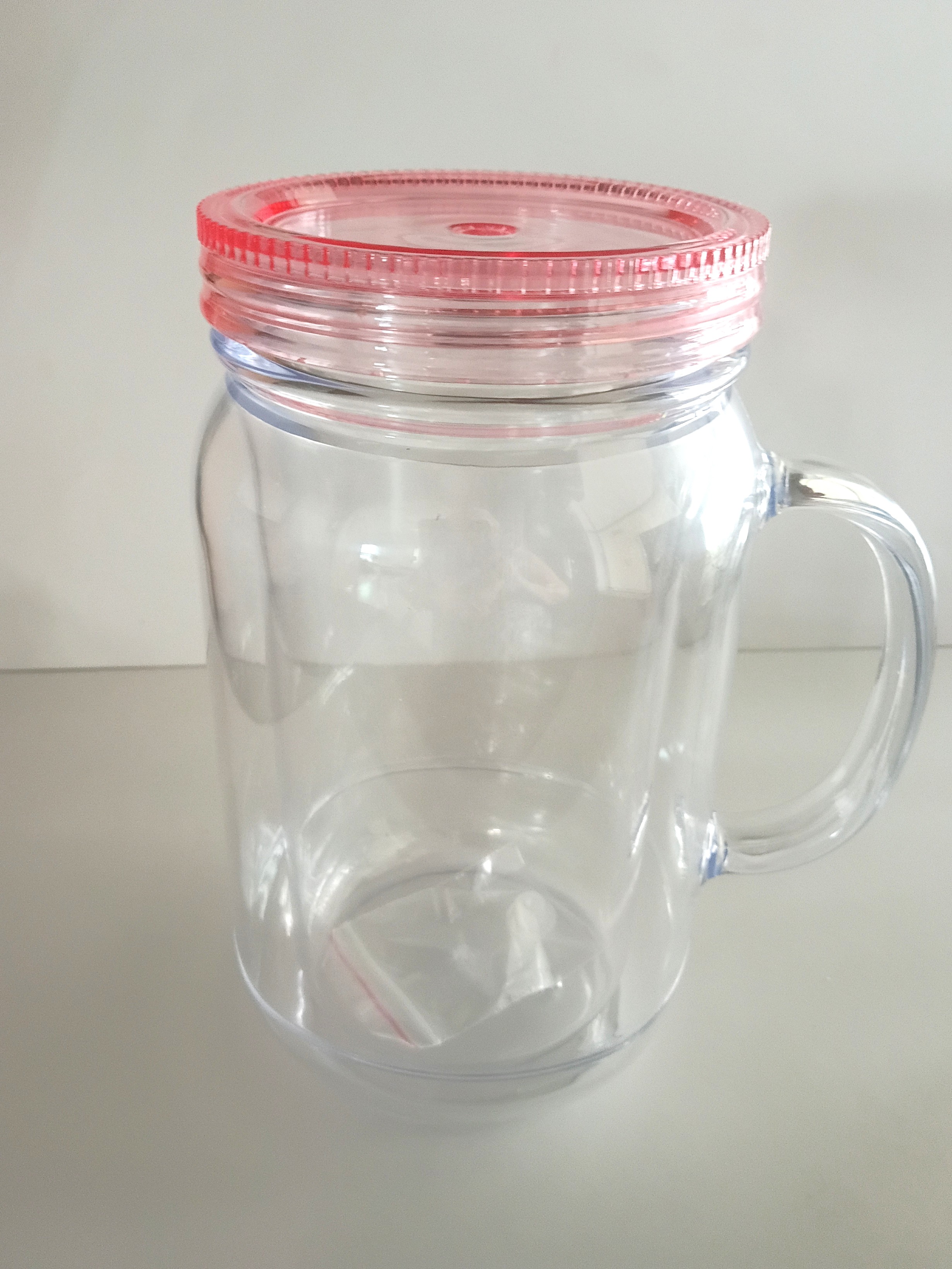 22 oz Acrylic Mason Jar Snowglobe Cup