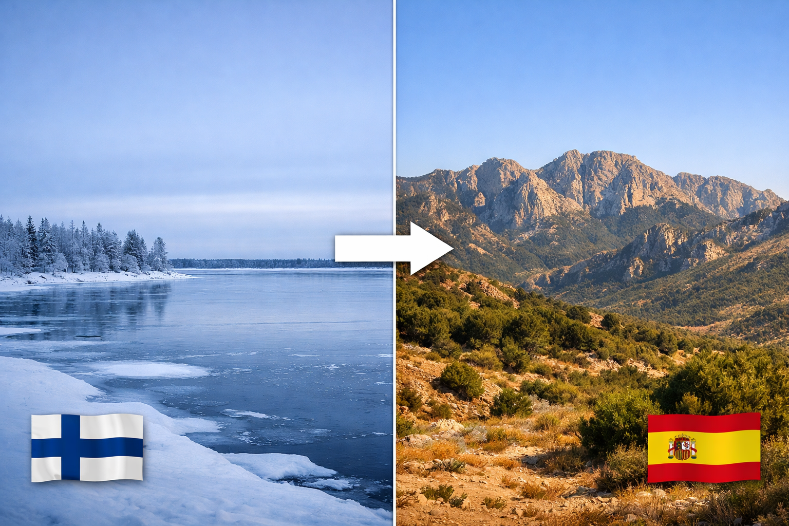 Из Финляндии в Испанию