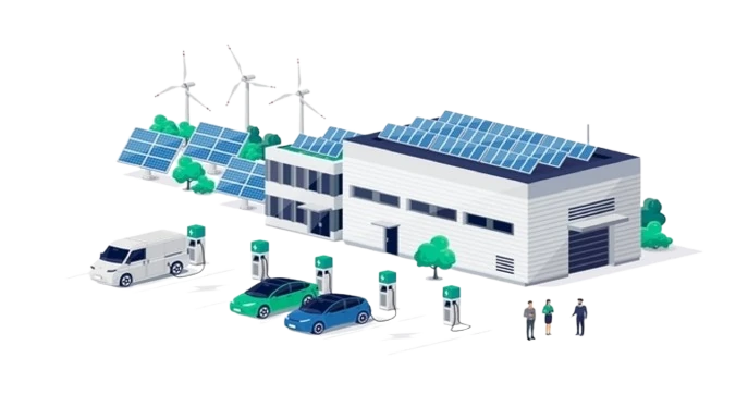 Illustration projet solaire pour professionnels