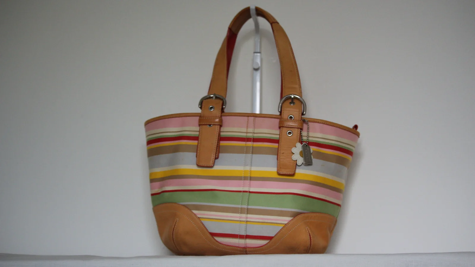 COACH SOHO TWIN STRIPE SMALL TOTE BAG