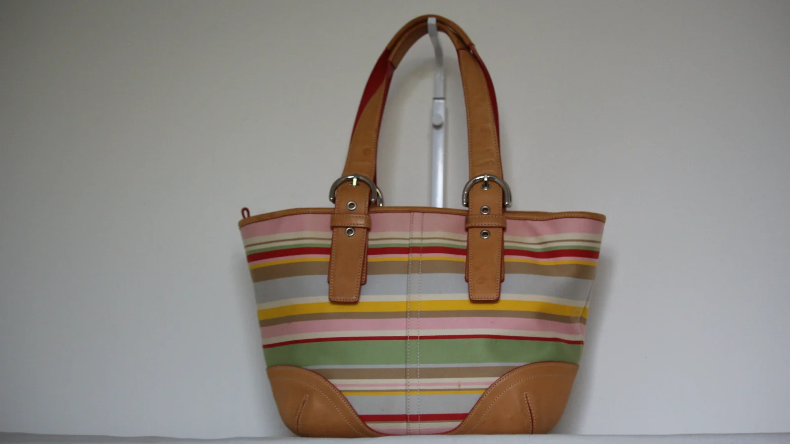 COACH SOHO TWIN STRIPE SMALL TOTE BAG