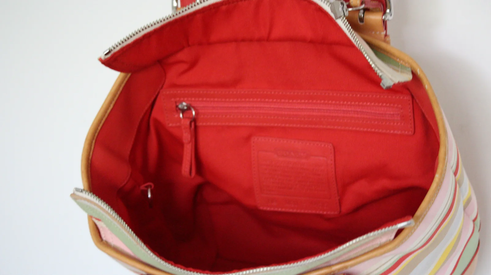 COACH SOHO TWIN STRIPE SMALL TOTE BAG