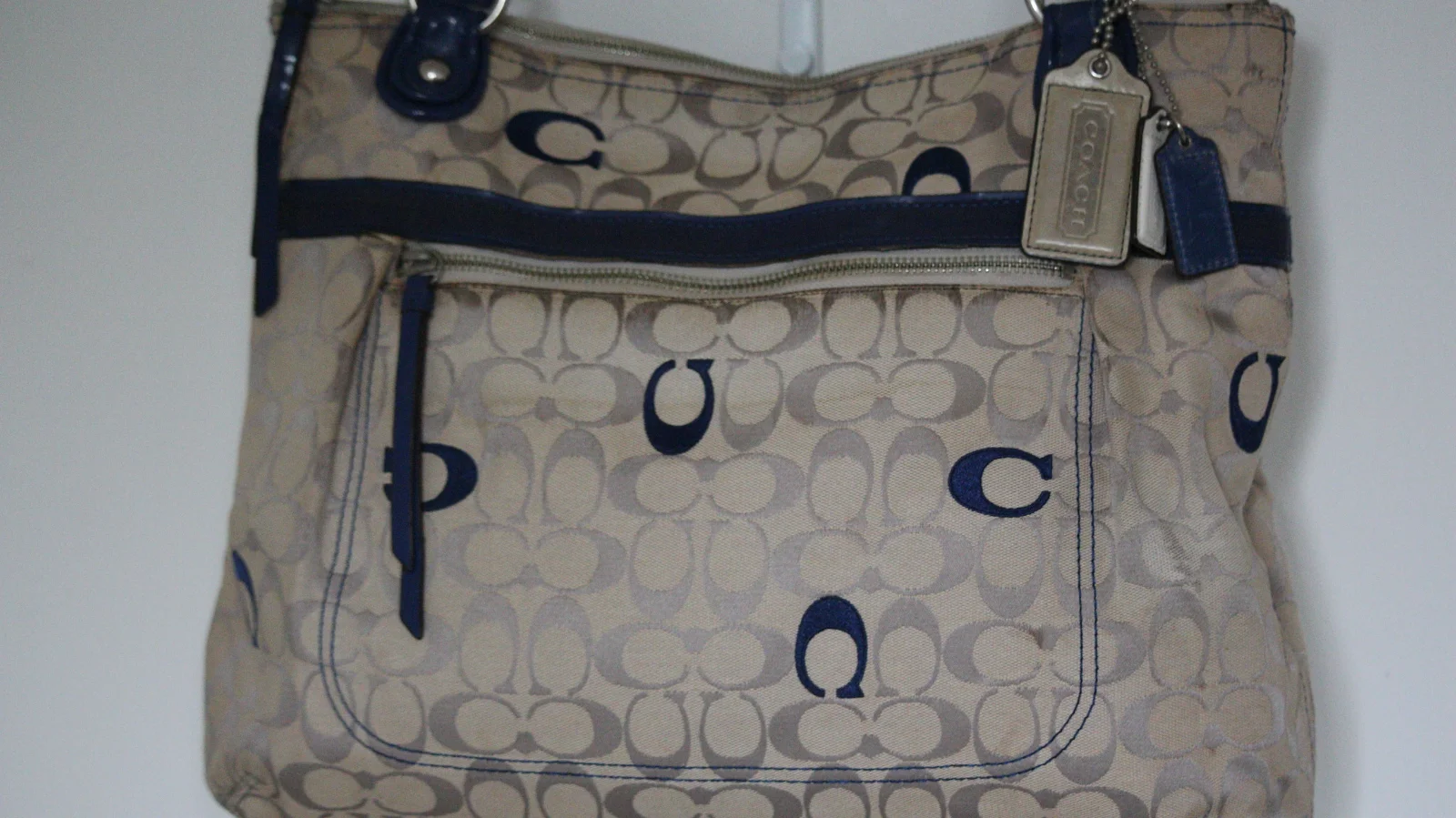 COACH POPPY SIGNATURE C GLAM TOTE BAG