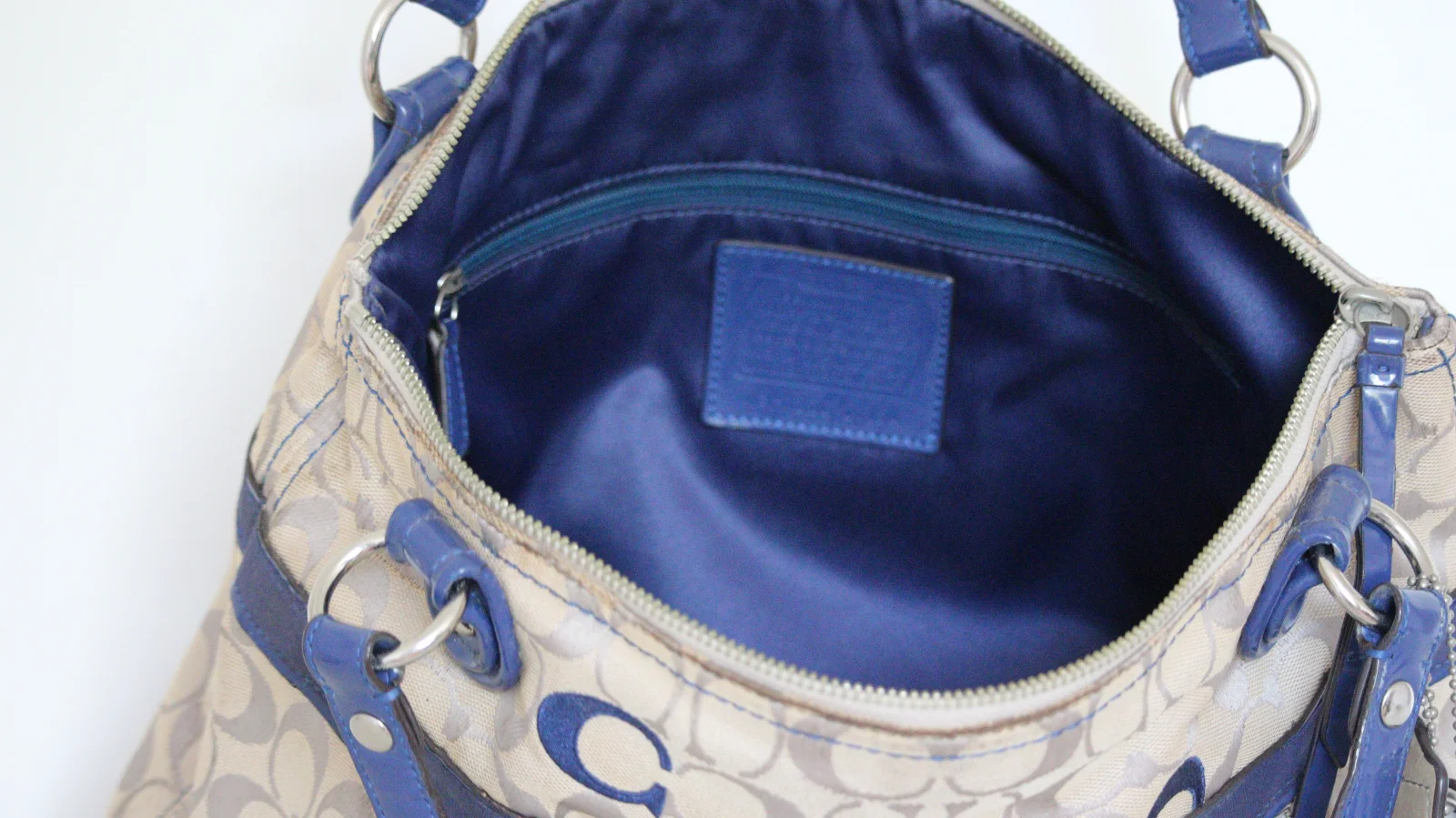 COACH POPPY SIGNATURE C GLAM TOTE BAG