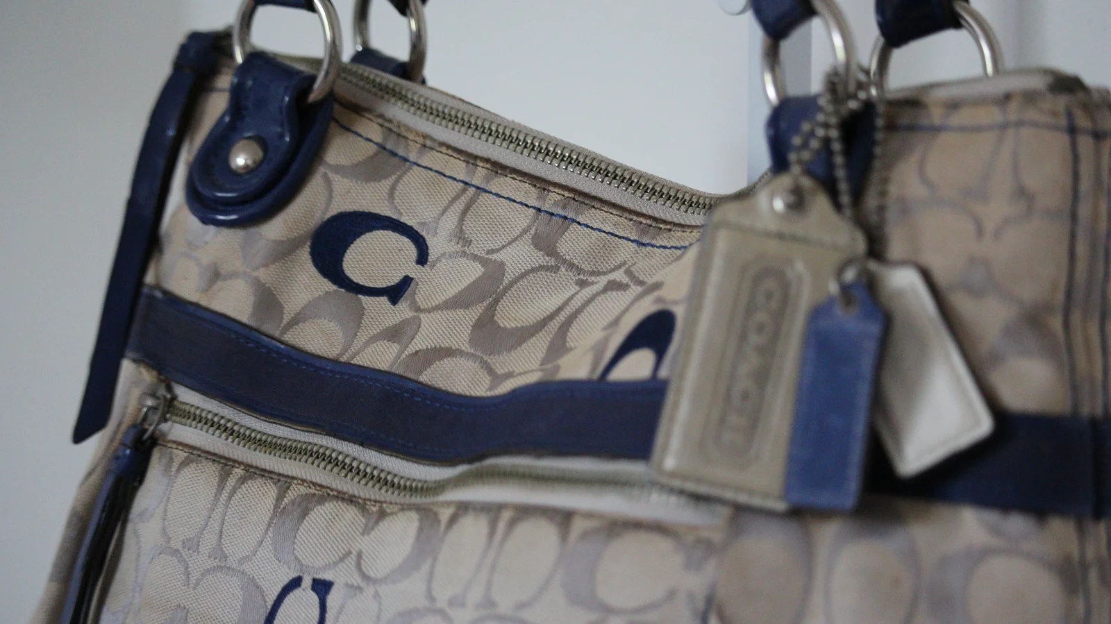 COACH POPPY SIGNATURE C GLAM TOTE BAG