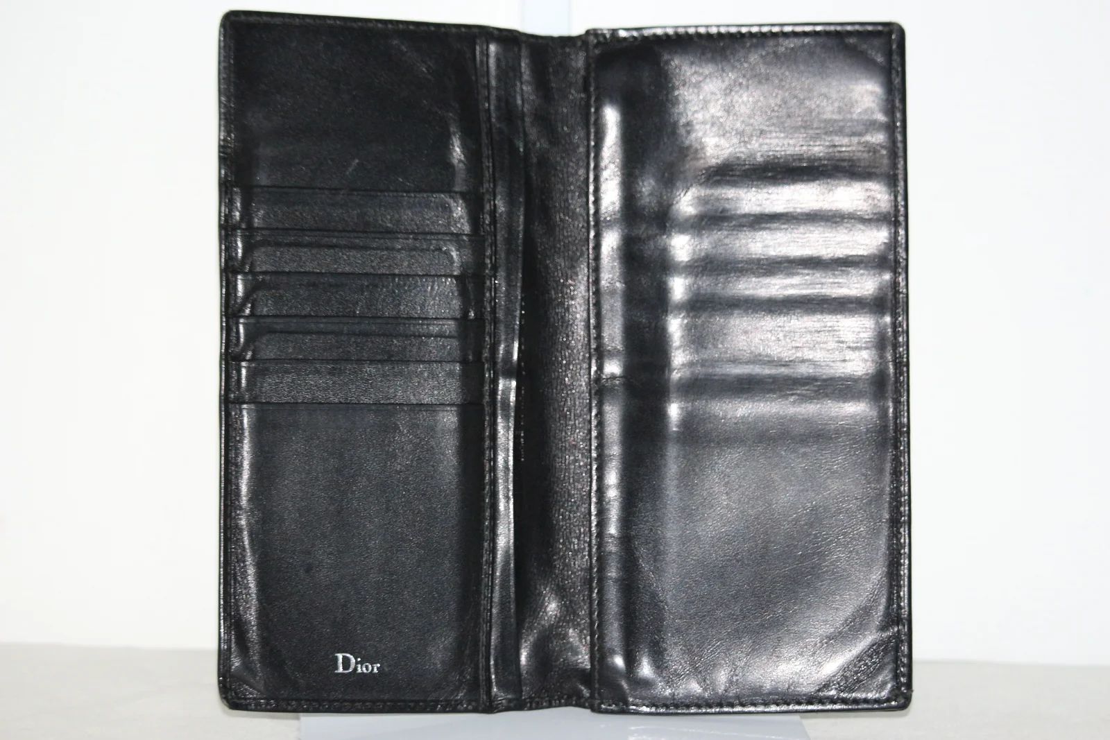 CHRISTIAN DIOR LEATHER BI-FOLD MEN'S LONG WALLET