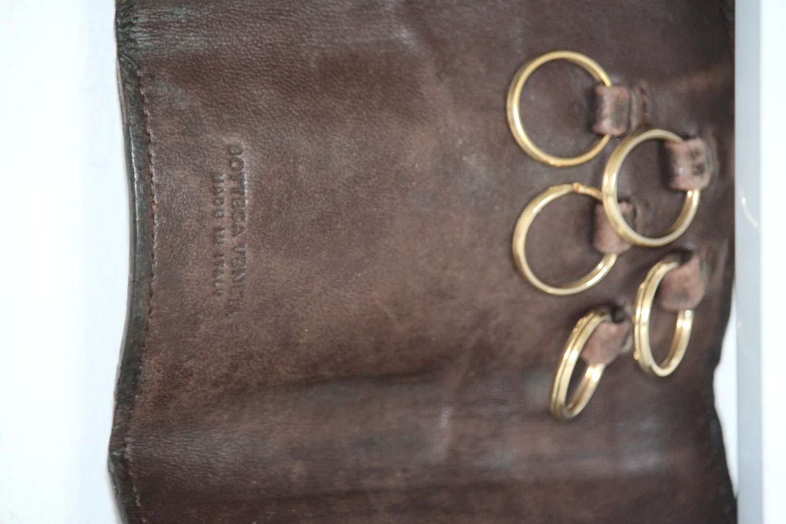 VINTAGE BOTTEGA VENETA LEATHER KEY HOLDER