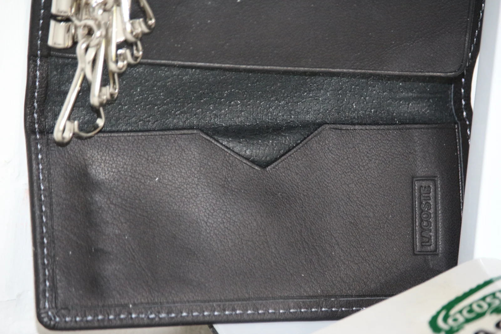 LACOSTE LEATHER KEY HOLDER