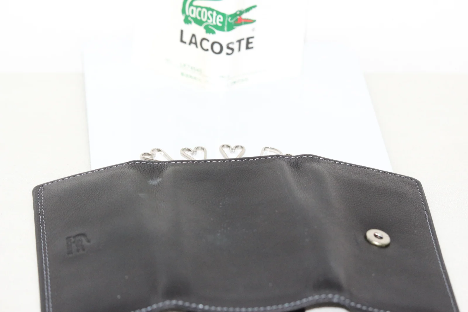 LACOSTE LEATHER KEY HOLDER