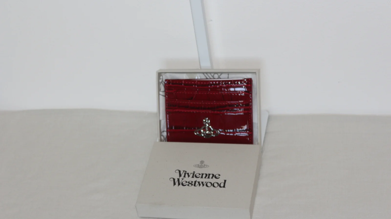 VIVIENNE WESTWOOD CROC-EMBOSSED LEATHER CARD HOLDER