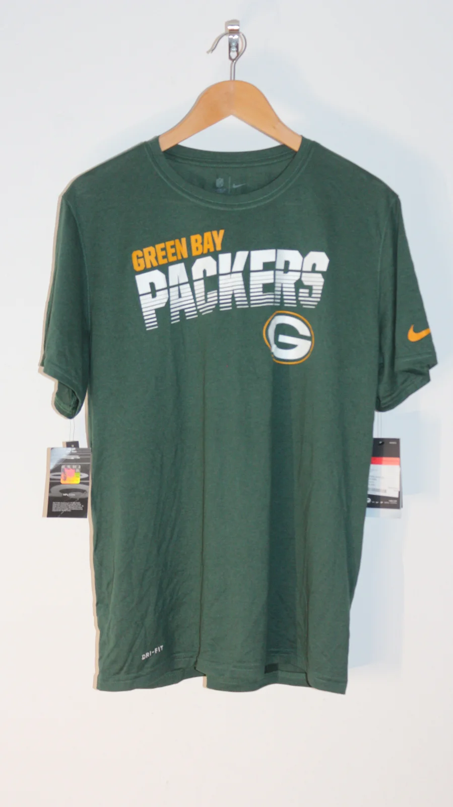 NIKE  DRI-FIT BAY PACKERS TEE GREEN T-SHIRT