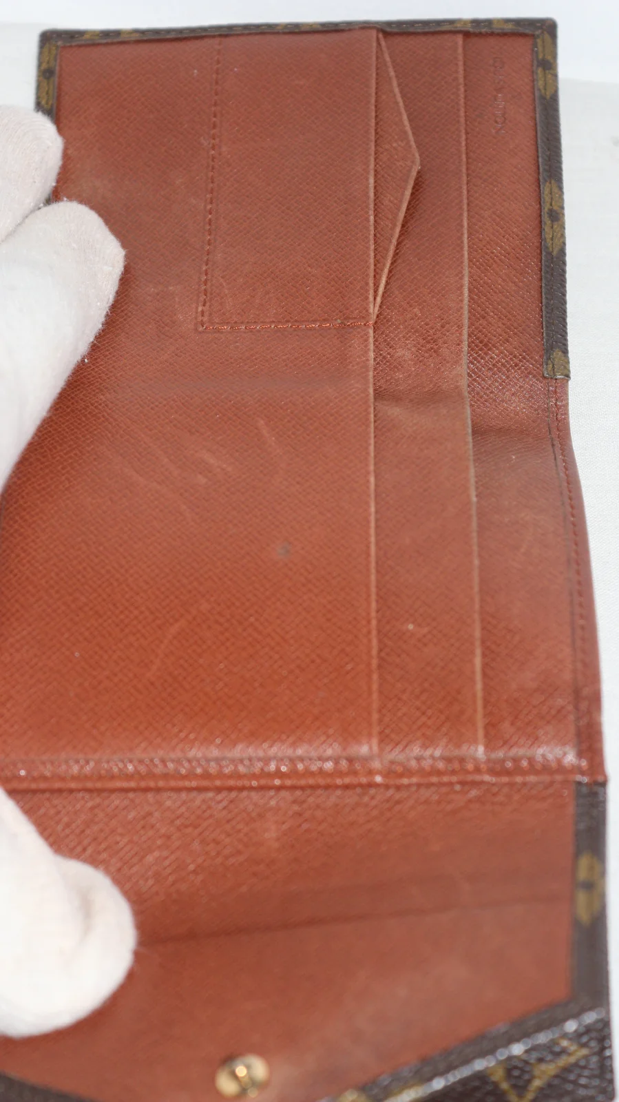 LOUIS VUITTON MONOGRAM PORTEFEIULLE ELISE CANVAS LEATHER TRI-FOLD WALLET