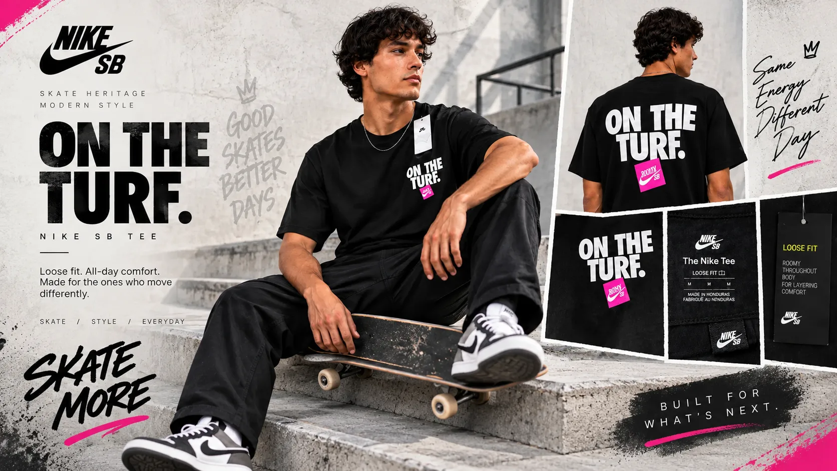 Nike SB On The Turf Tee — Skate Heritage, Modern Style