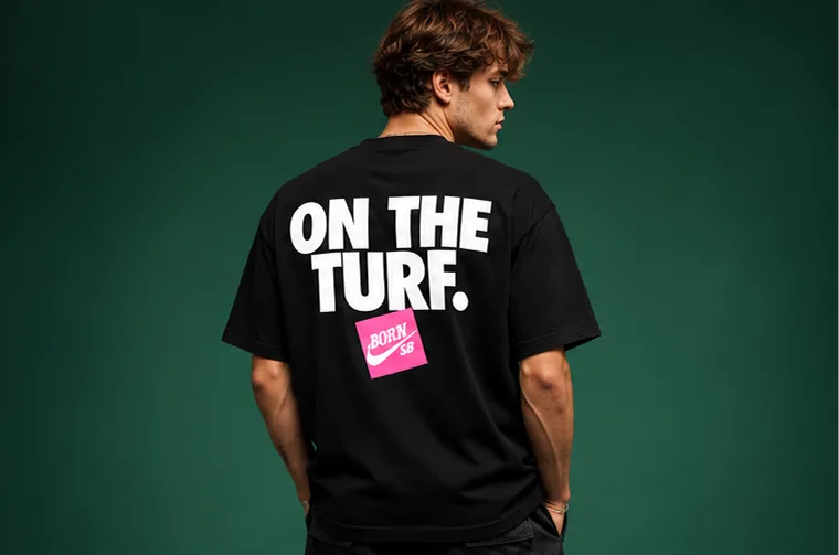 NIKE SB BORN X RAISED ON THE TURF TEE BLACK