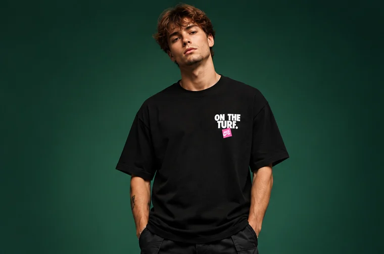 NIKE SB BORN X RAISED ON THE TURF TEE BLACK