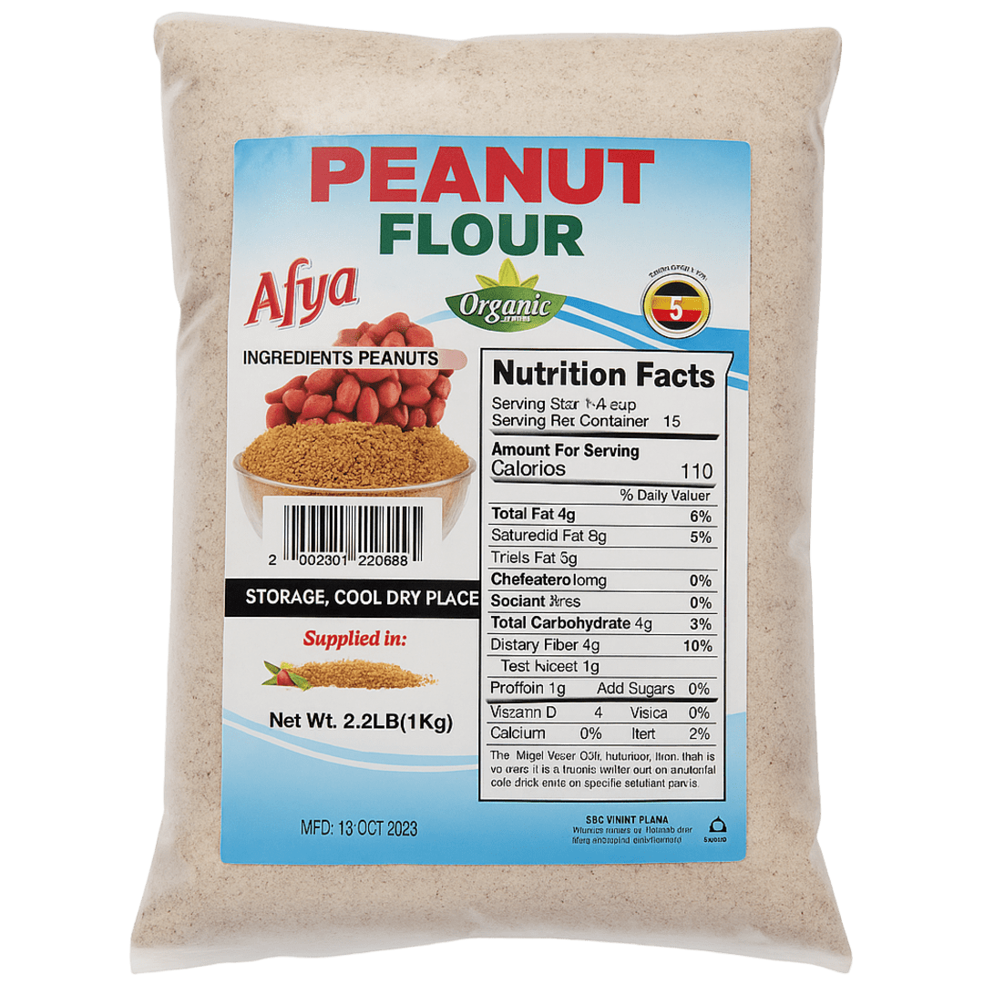 Afya Organic Peanut Flour (Uganda), 1 kg