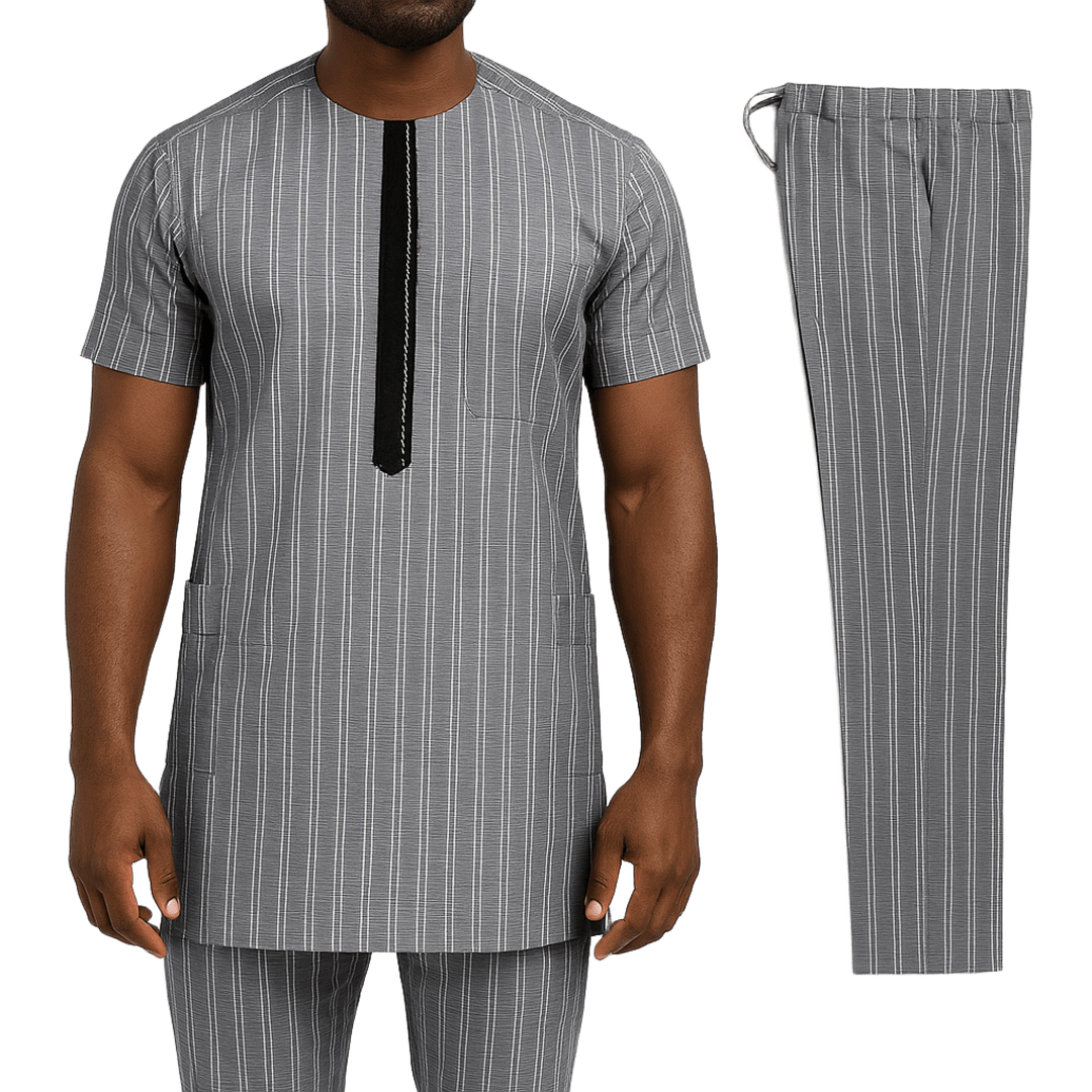 Men's Short-Sleeve Top & Trousers
