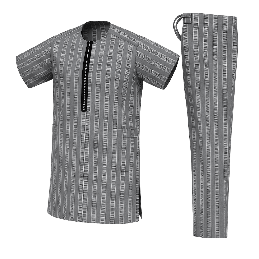 Men's Short-Sleeve Top & Trousers