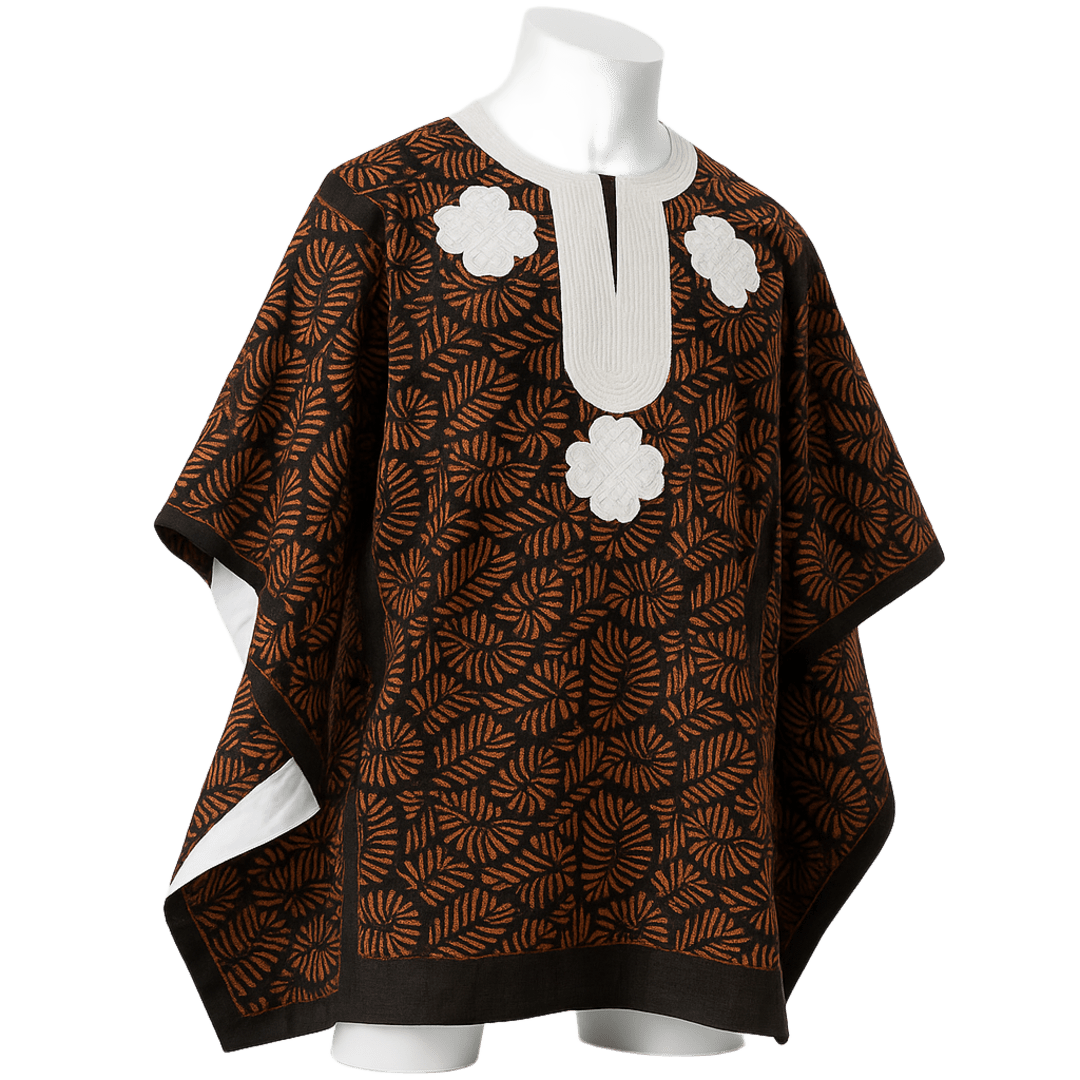 Men's Dashiki– African Print with White Collar
