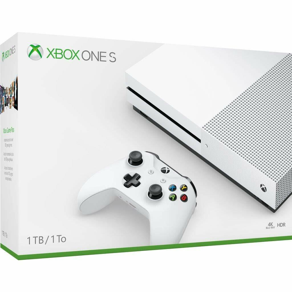 Microsoft Xbox One S 1TB White Disc Edition – Controller Included
