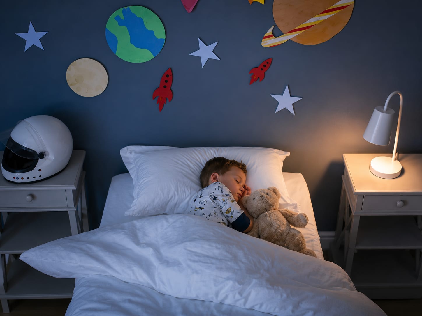 Cozy, calm nursery ready for restful sleep