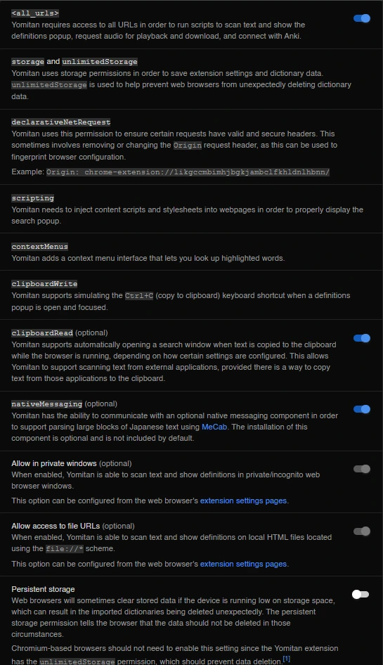 Preferences Settings