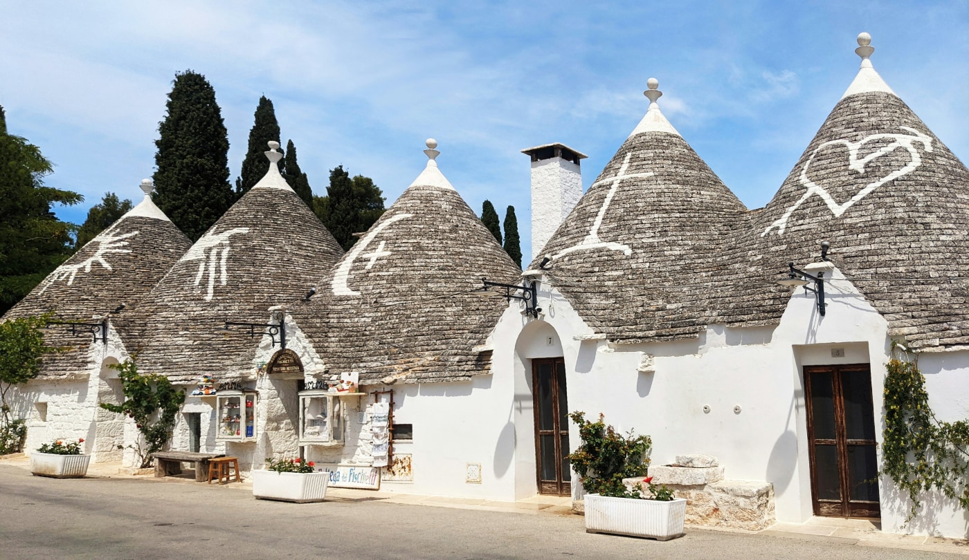 Whitewashed houses in Puglia